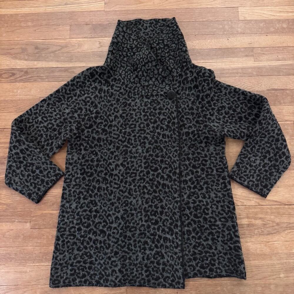 Christian Siriano Animal Print Cowl Neck Sweater Size XL  b31